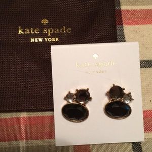 Kate spade black sparkle earrings NWT